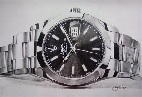 rolex watch drawing